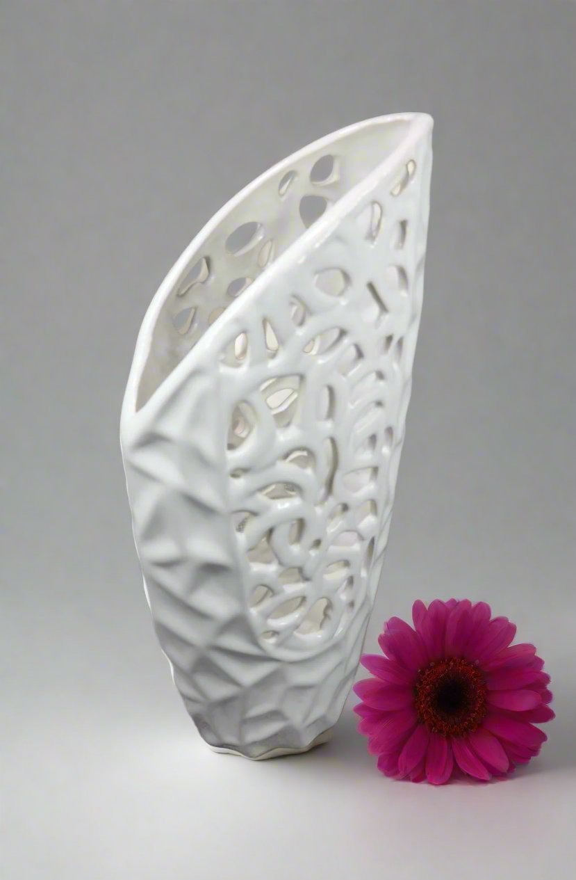 Simple White Ceramic Vase