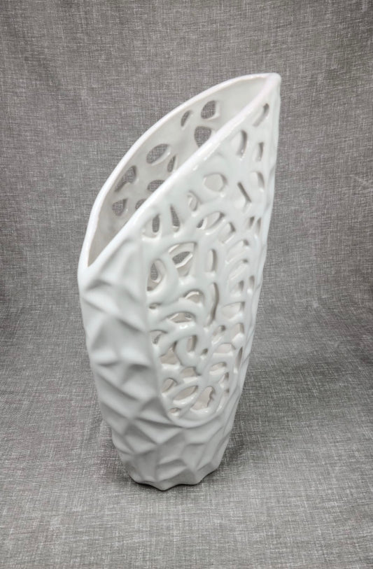 Simple White Ceramic Vase - HighTouch 