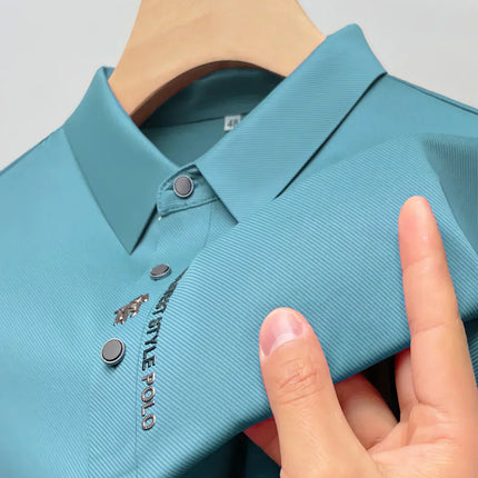 Men's Wrinkle-Free Polo T-Shirt