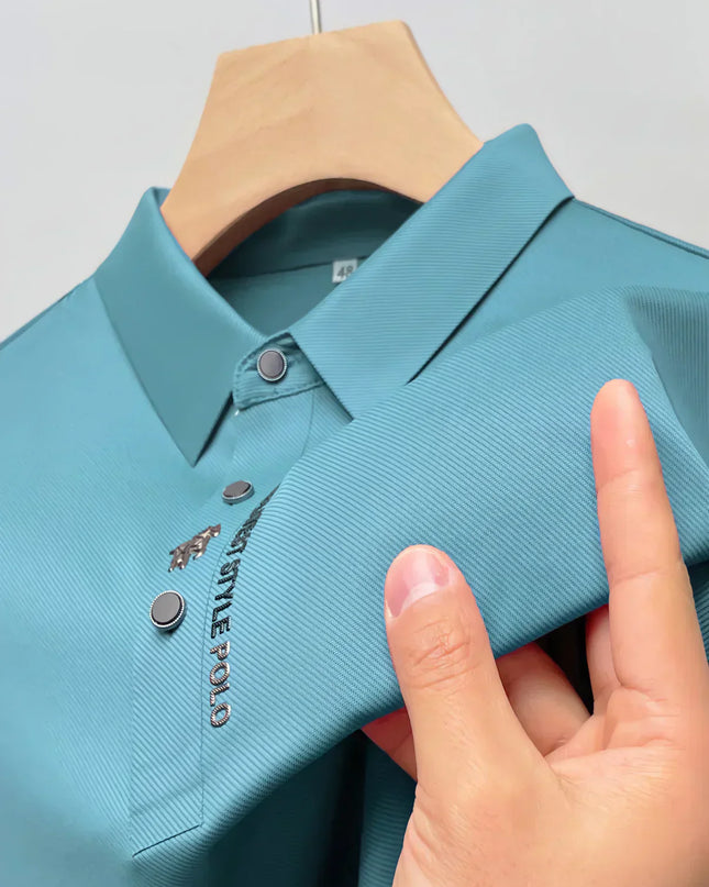 Men's Wrinkle-Free Polo T-Shirt
