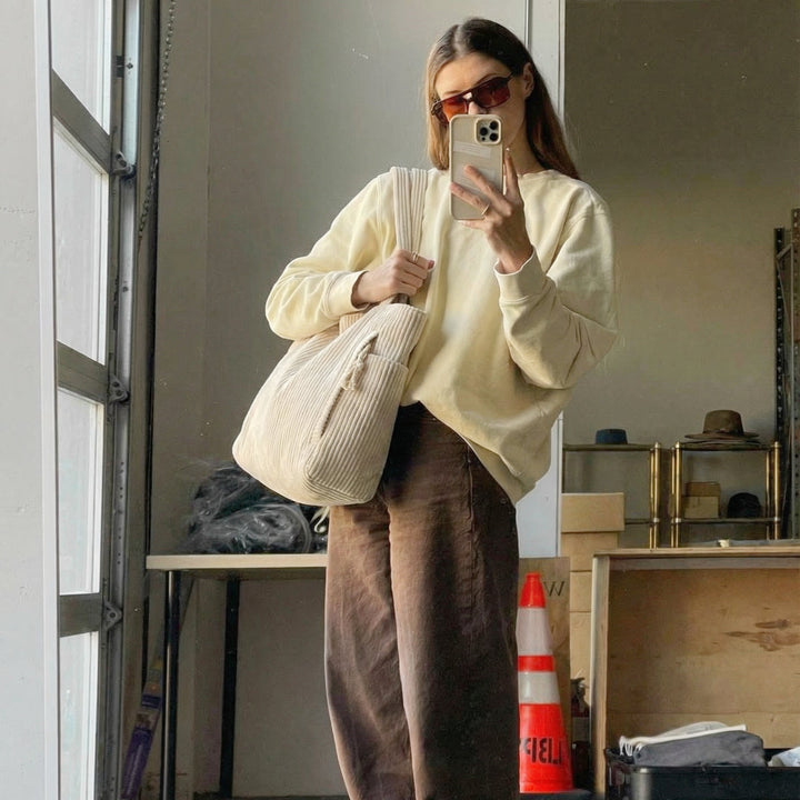 Corduroy Tote Bag for Everyday Use
