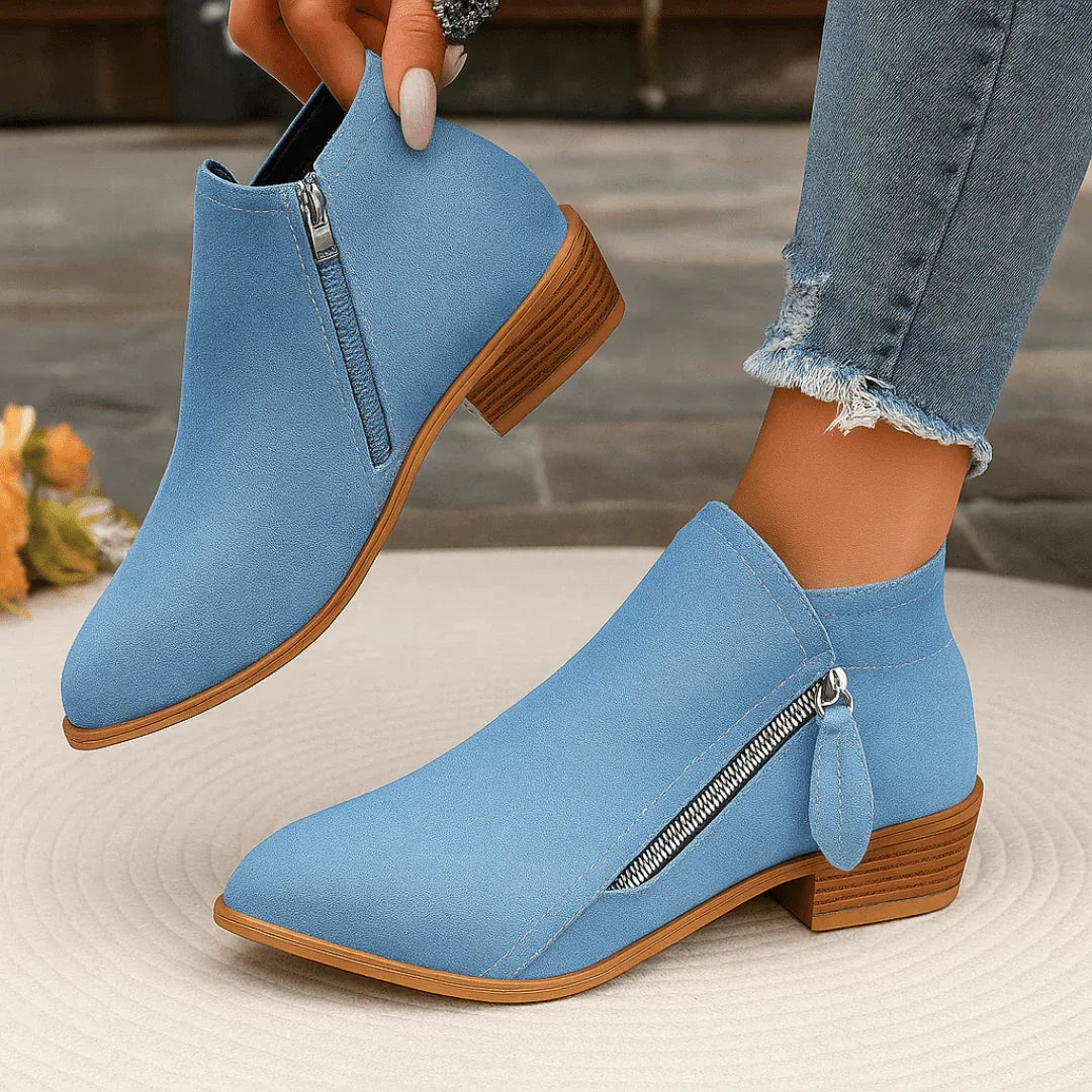 Women's Orthopedic Ankle Boots – Cushioned Low Block Heel