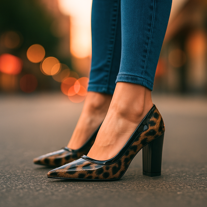 Women's Strappy Heels – Elegant Low Kitten Heel