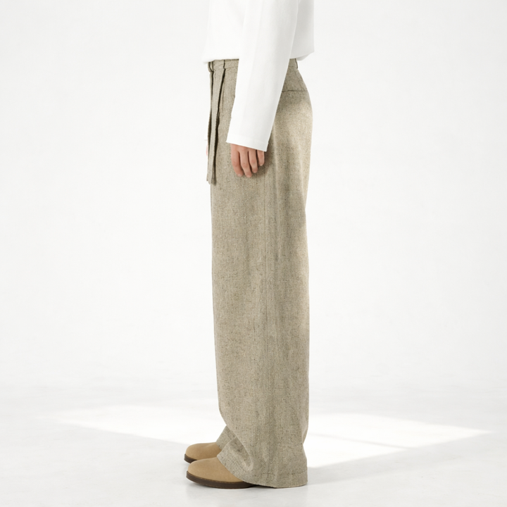 Men's Wide-Leg Wool Trousers – Tailored Comfort