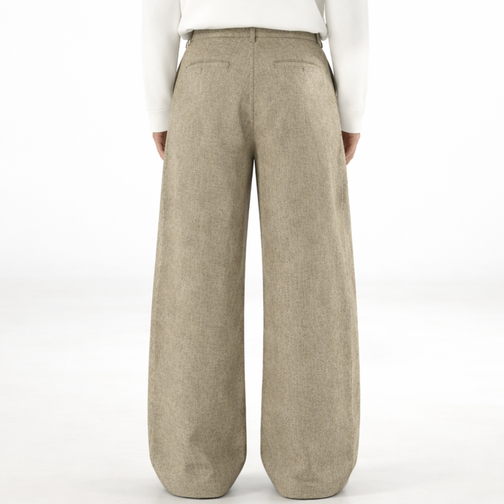 Men's Wide-Leg Wool Trousers – Tailored Comfort
