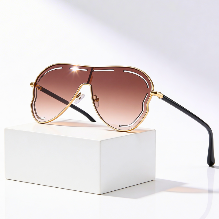 Women's Oversized UV400 Aviator Sunglasses – Gradient