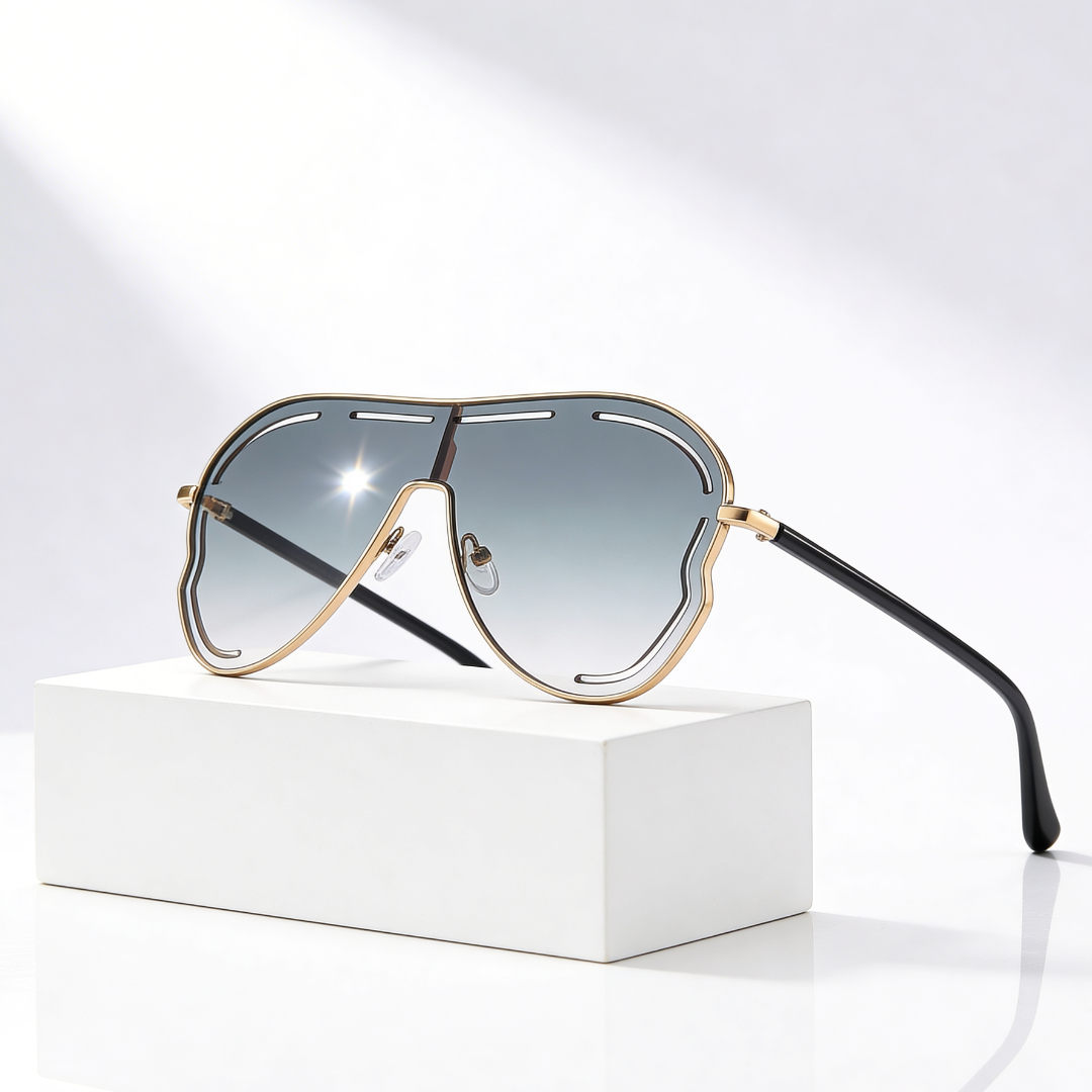 Women's Oversized UV400 Aviator Sunglasses – Gradient