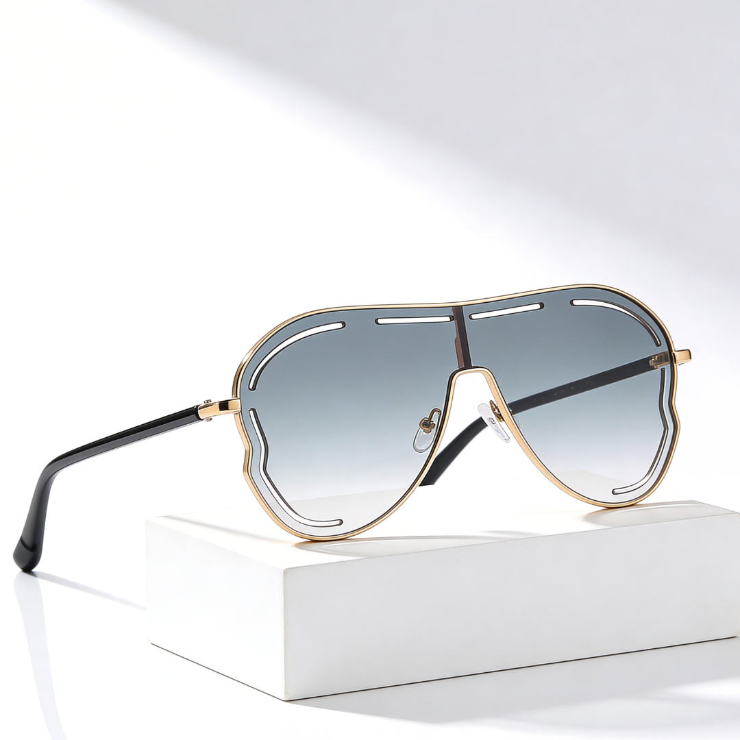 Women's Oversized UV400 Aviator Sunglasses – Gradient