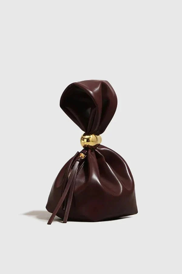 Astrae Bucket Bag - PU Leather Minimalist Wrist Carry