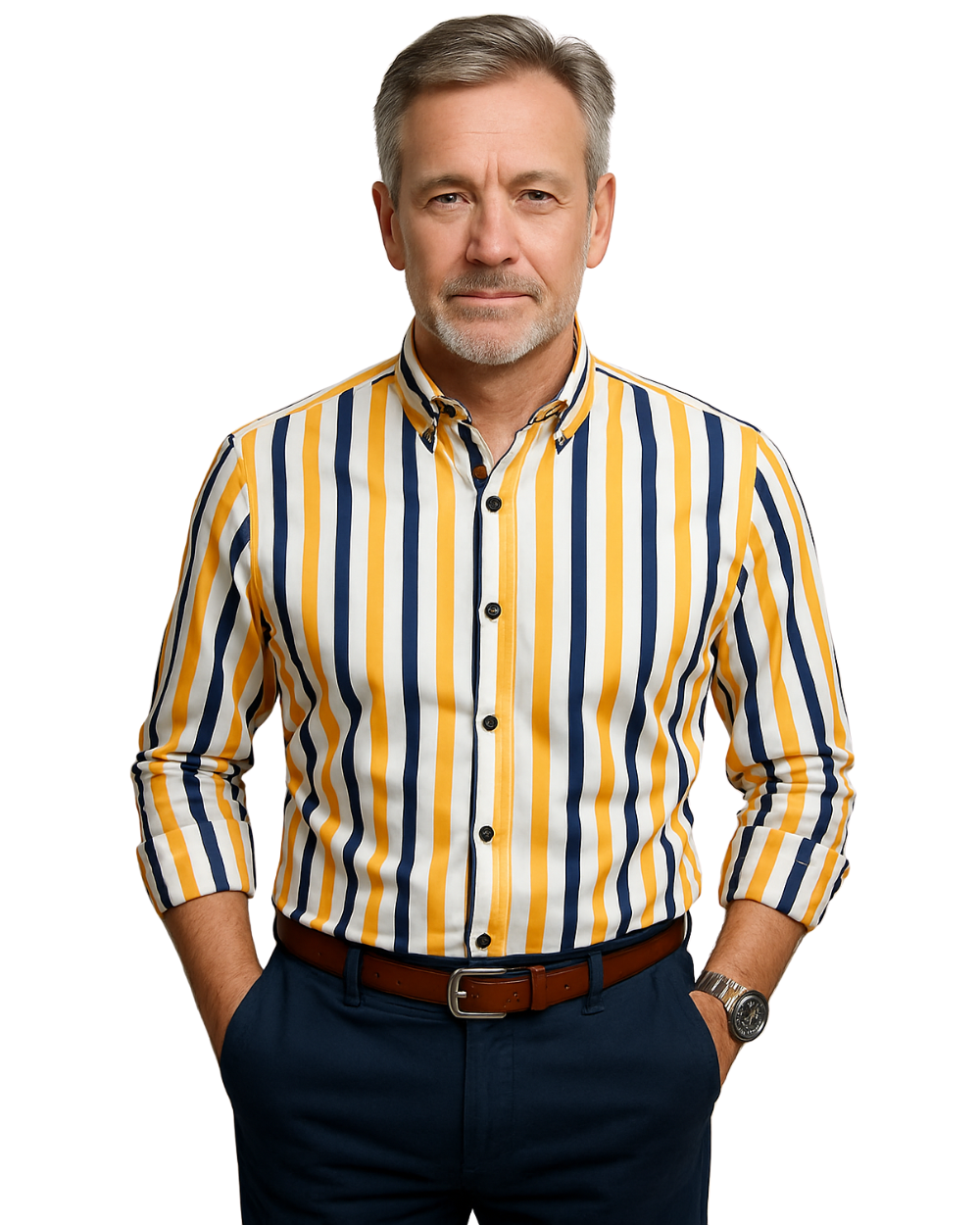 Hightouch | Relaxed Striped Cotton Shirt