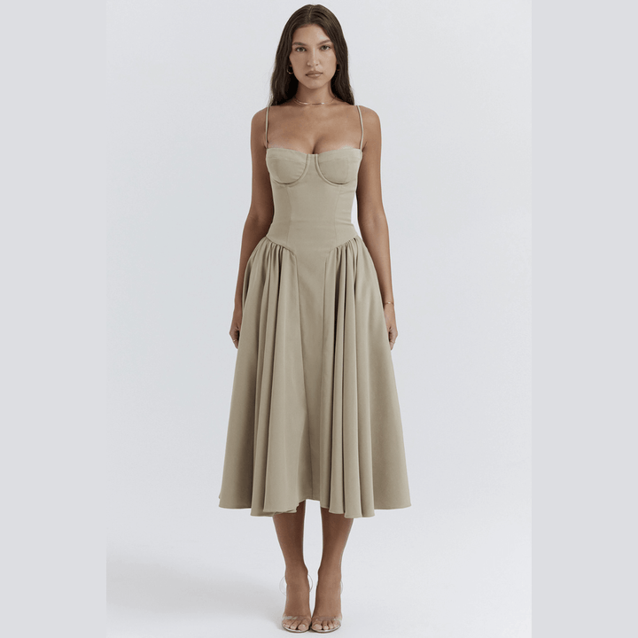 Waist Sculpting Sun Dress-HighTouch