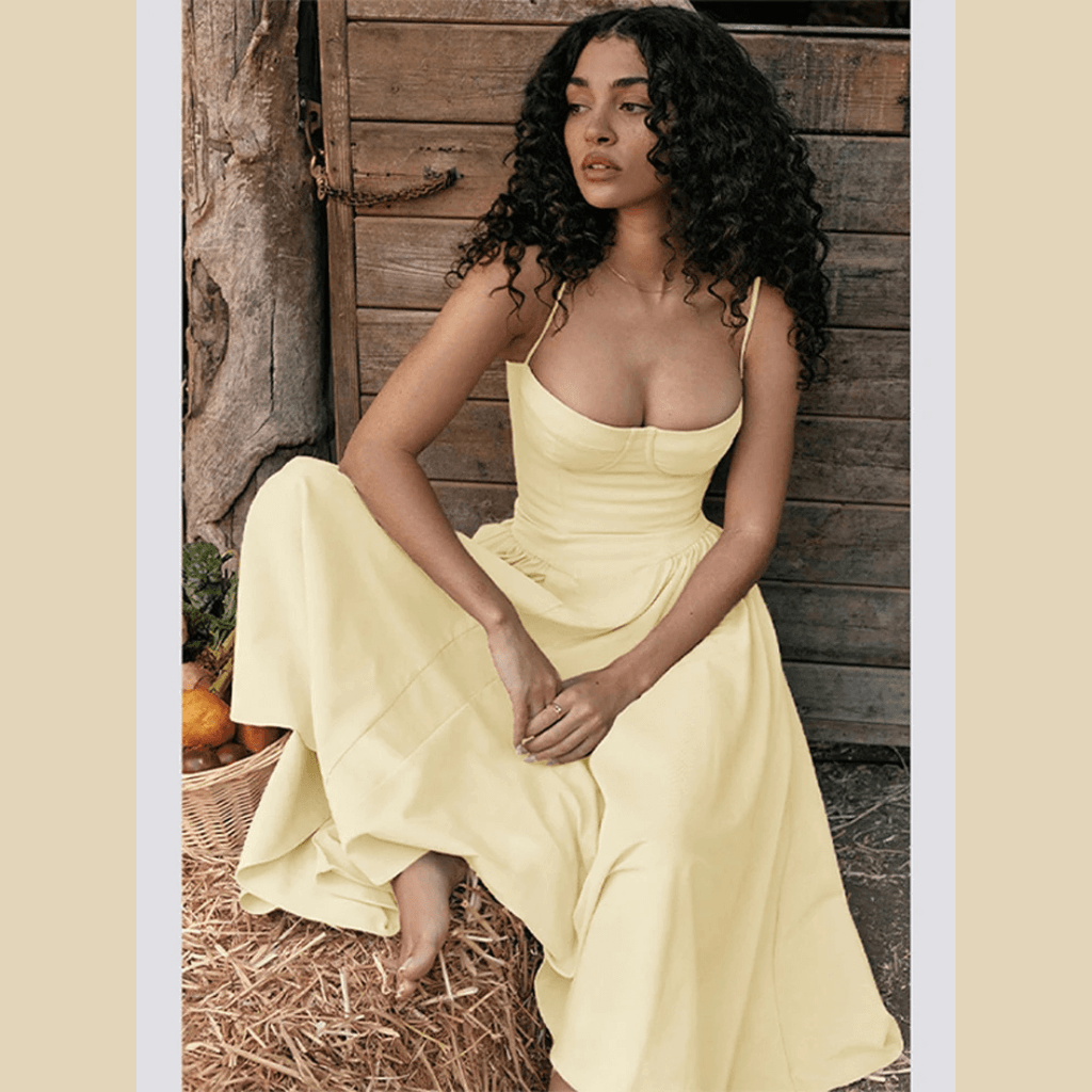Waist Sculpting Sun Dress-HighTouch