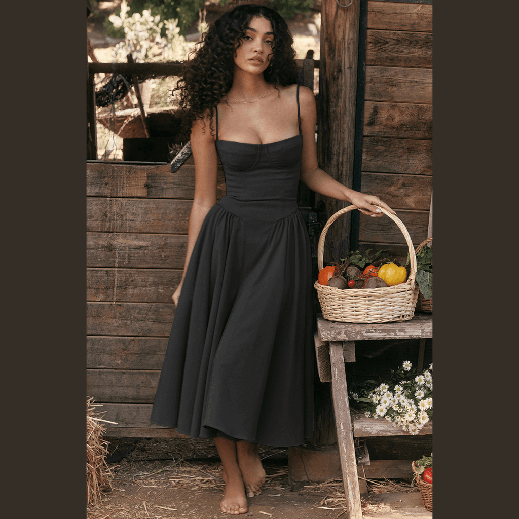 Waist Sculpting Sun Dress-HighTouch