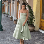 Waist Sculpting Sun Dress-HighTouch