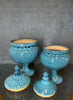 Glazed ceramic turquoise candy pot - HighTouch 