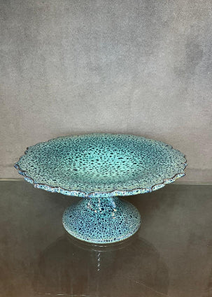 Glazed Ceramic Blue/Green Platter - HighTouch 