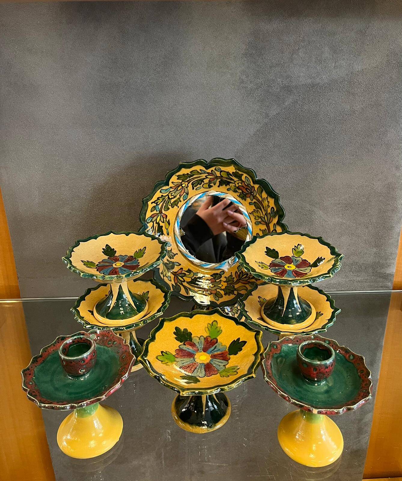 Ceramic Flower Haftseen (Nowruz) Set - HighTouch 