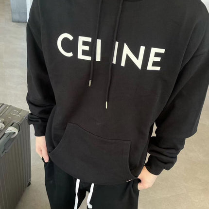 Heavy-Duty Letter Print Hoodie – Oversized Street Style Sweatshirt