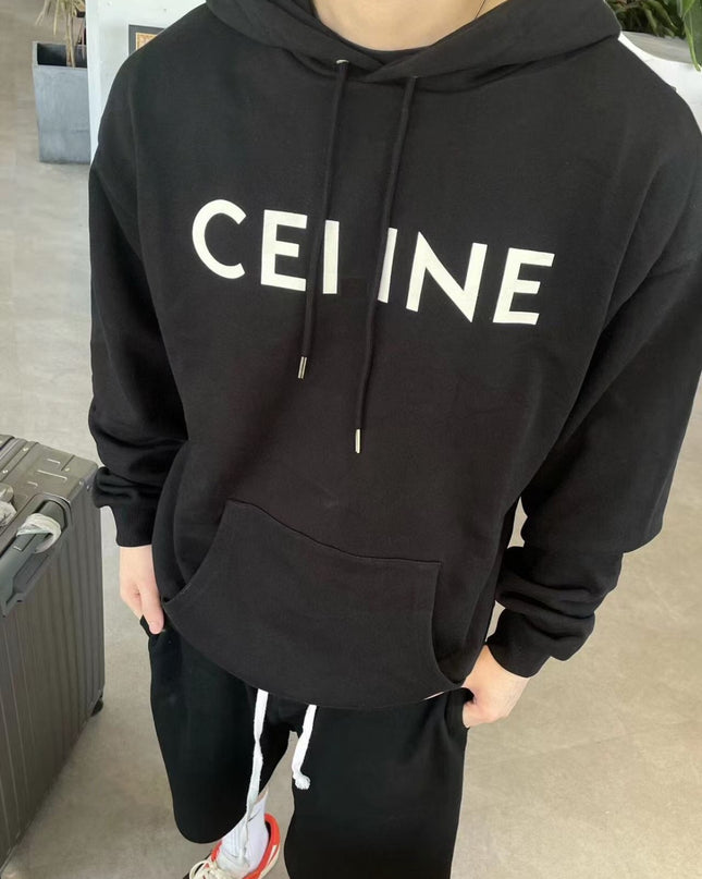 Heavy-Duty Letter Print Hoodie – Oversized Street Style Sweatshirt