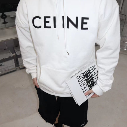 Heavy-Duty Letter Print Hoodie – Oversized Street Style Sweatshirt