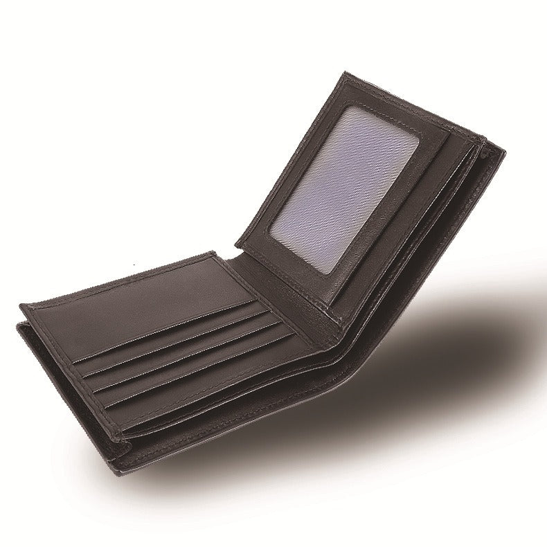 Hiram Beron Custom Name Crocodile Pattern Leather Wallet