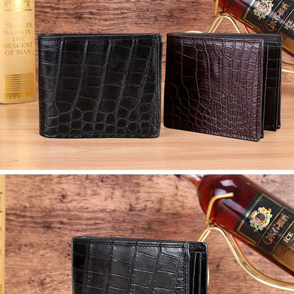 Portafoglio in pelle con motivo a coccodrillo personalizzato Hiram Beron