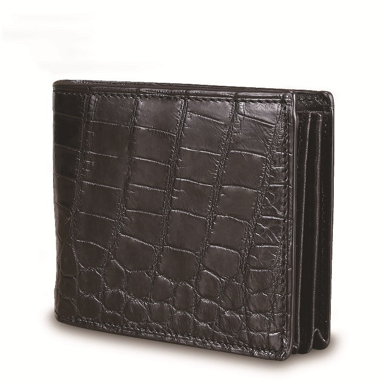 Hiram Beron Custom Name Crocodile Pattern Leather Wallet