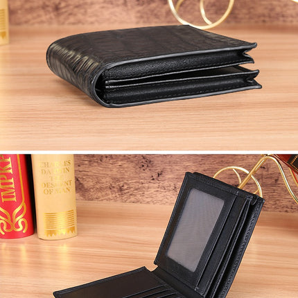 Portafoglio in pelle con motivo a coccodrillo personalizzato Hiram Beron