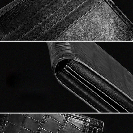 Portafoglio in pelle con motivo a coccodrillo personalizzato Hiram Beron