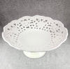 White Ceramic Bowl with Stand - HighTouch 