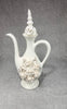 White Ceramic Decanter With Plate - HighTouch 