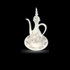 White Ceramic Decanter With Plate