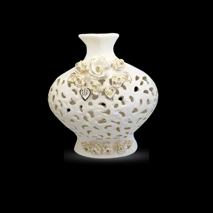 White Ceramic Flower Vase