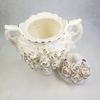 White Ceramic Lidded Candy Pot - HighTouch 