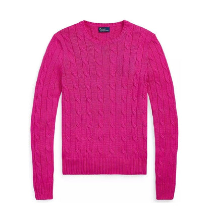 Women’s Cable-Knit Cotton Crewneck Sweater