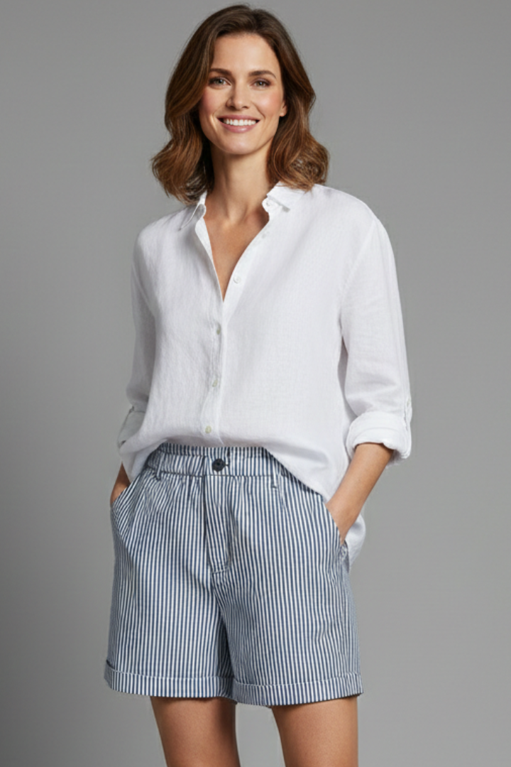 Charlotte Striped Tailored Shorts