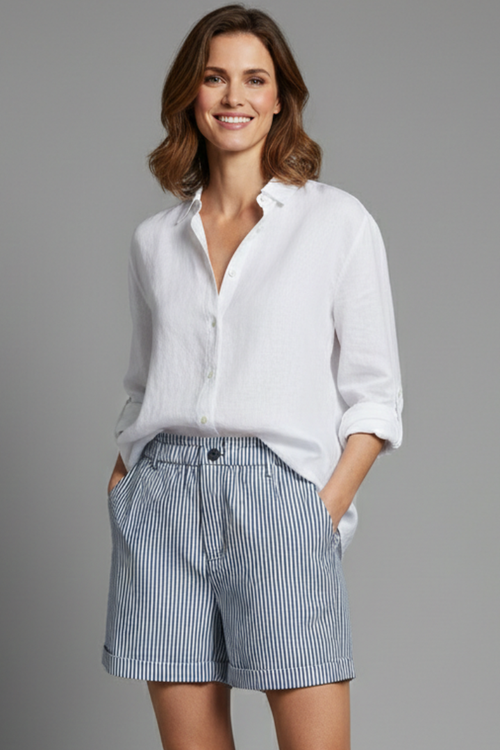 Charlotte Striped Tailored Shorts
