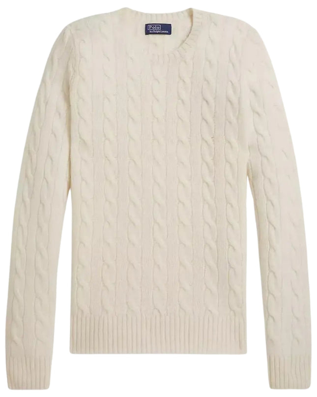 Women’s Cable Knit Wool-Cashmere Crewneck Sweater