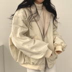 Women's Premium Fleece Lined Reversible Bomber Jacket Lightweight Winter