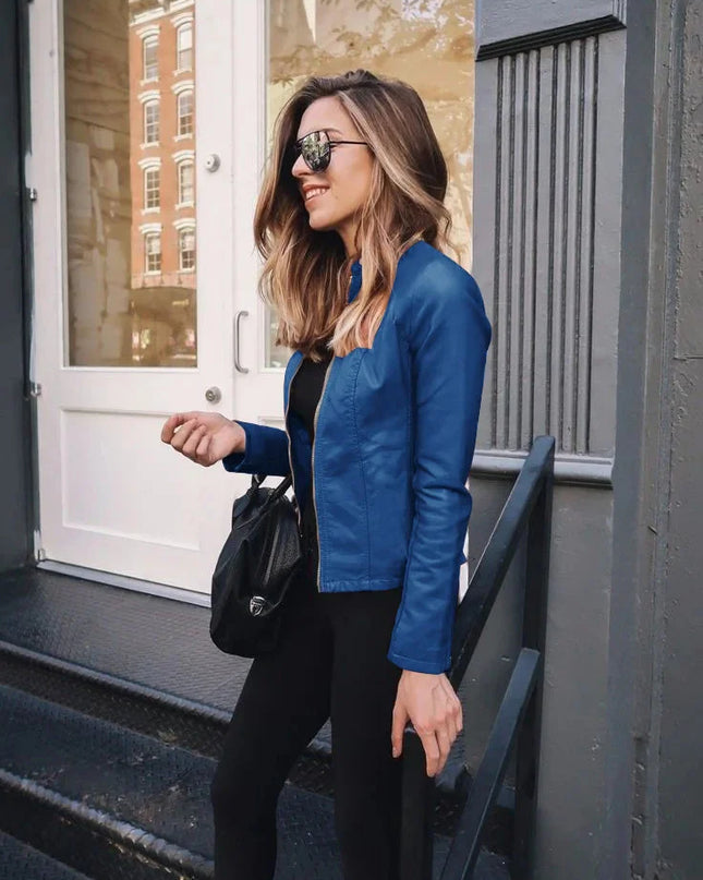 Women’s Zip-Up Jacket – Slim Fit with Smooth Sleek Finish