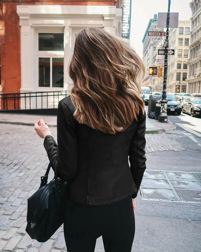 Women’s Zip-Up Jacket – Slim Fit with Smooth Sleek Finish