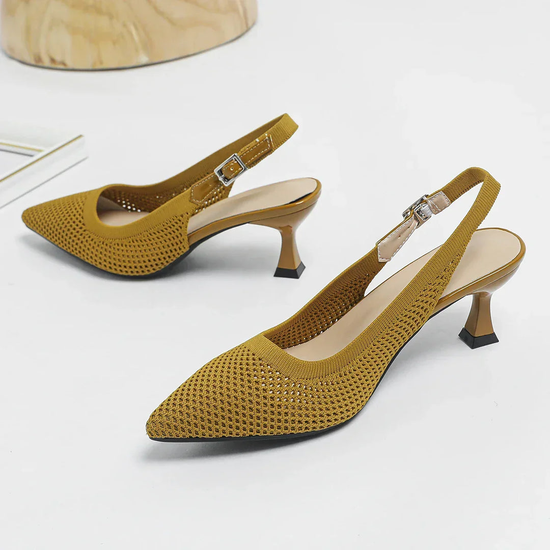 Women's Elegant Mid-Heel Shoes - Comfortable Dress Pumps for Work