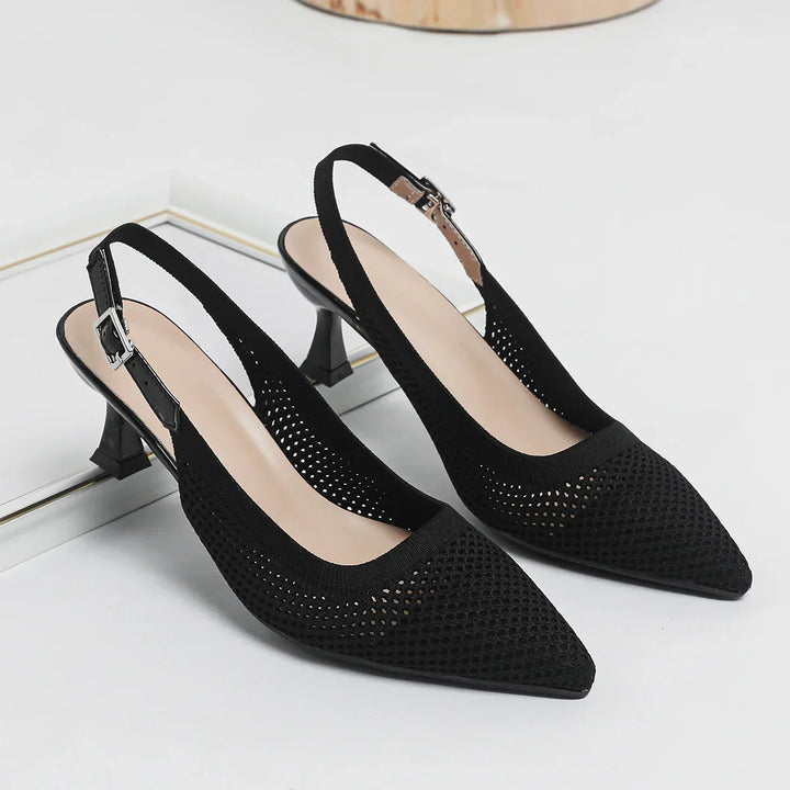 Women's Elegant Mid-Heel Shoes - Comfortable Dress Pumps for Work