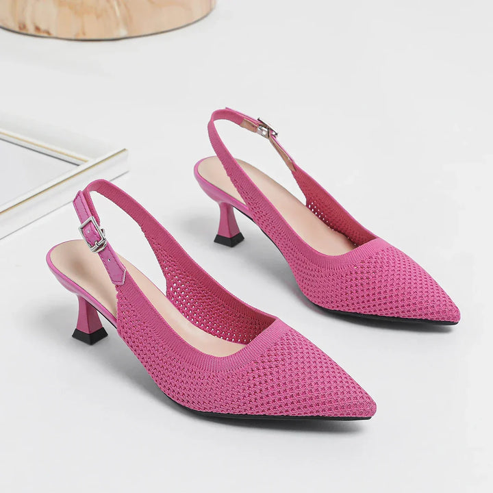 Women's Elegant Mid-Heel Shoes - Comfortable Dress Pumps for Work