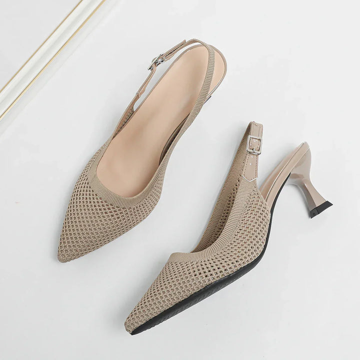 Women's Elegant Mid-Heel Shoes - Comfortable Dress Pumps for Work