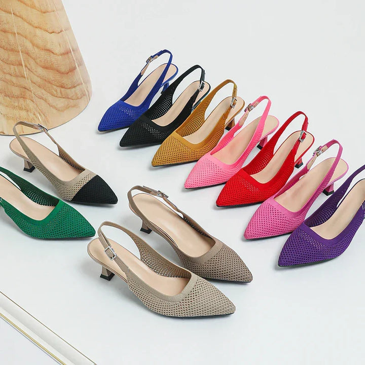 Women's Elegant Mid-Heel Shoes - Comfortable Dress Pumps for Work