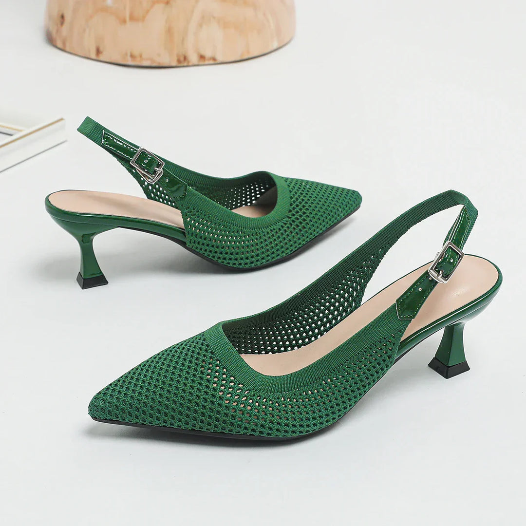 Women's Elegant Mid-Heel Shoes - Comfortable Dress Pumps for Work