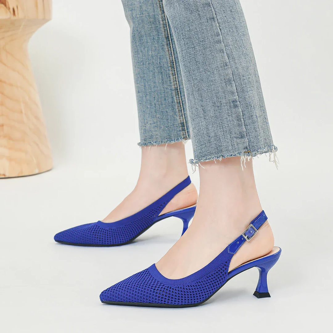 Women's Elegant Mid-Heel Shoes - Comfortable Dress Pumps for Work