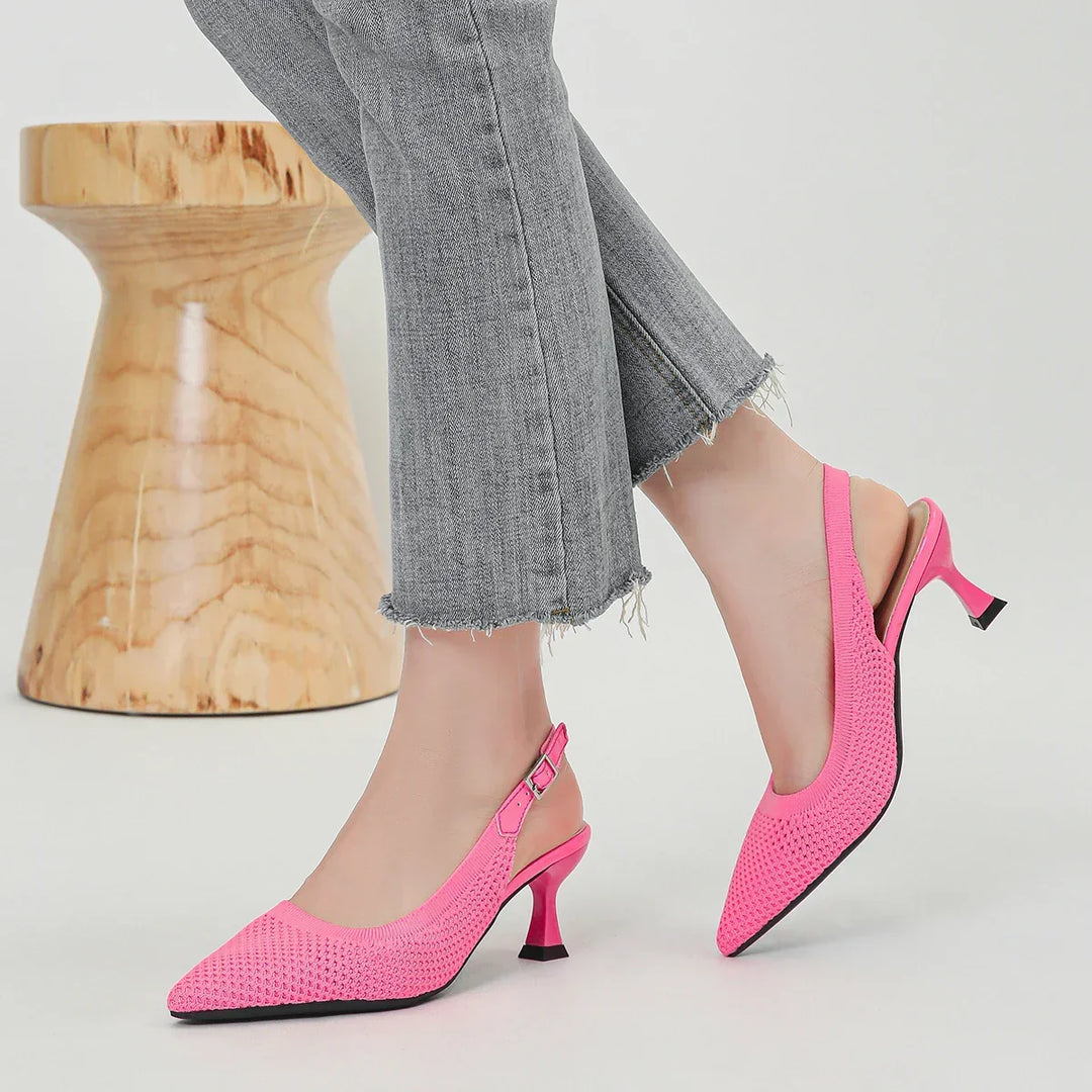 Women's Elegant Mid-Heel Shoes - Comfortable Dress Pumps for Work