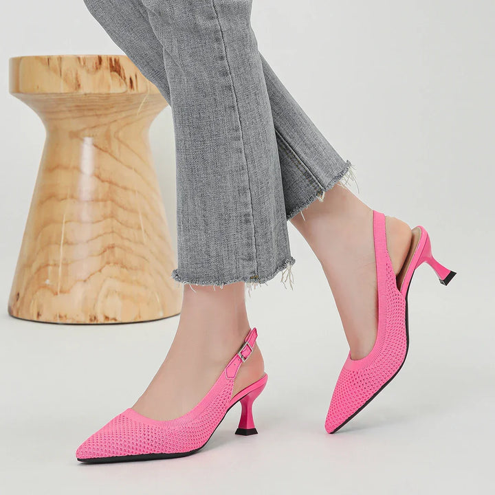 Women's Elegant Mid-Heel Shoes - Comfortable Dress Pumps for Work